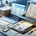 Desk with scanner, mixed documents, laptop showing what is OCR workflow — DatabossTech